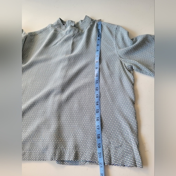 Equipment Femme Silk Printed Blouse Small Blue - Picture 9 of 11